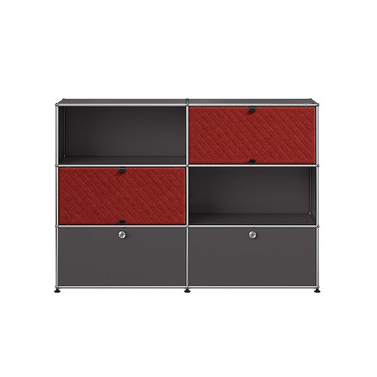 USM Haller Sideboard, Anthrazitgrau, rot (QS M66)