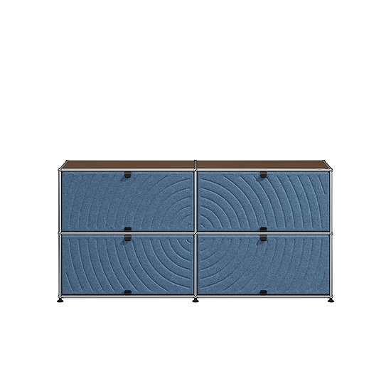 USM Haller Sideboard, USM Braun, blau (QS M68)