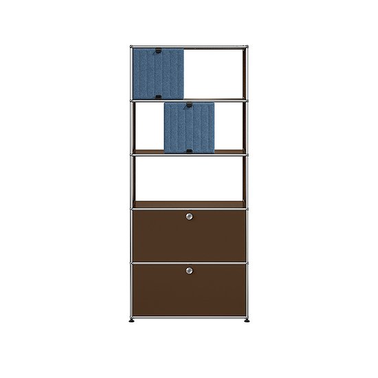 USM Haller Regal, USM Braun, blau, hellblau (QS M69)