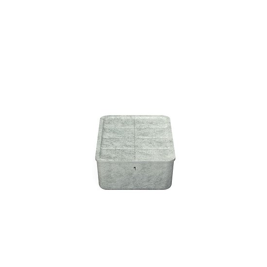 USM Set Inos Box basso, 250, con vassoio, Tessuto non tessuto, grigio chiaro (QS B1)