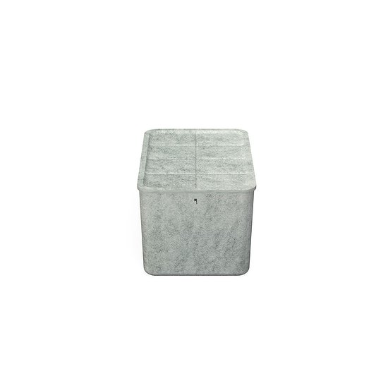 USM Set Inos Box alto, 250, con vassoio, Tessuto non tessuto, grigio chiaro (QS B3)