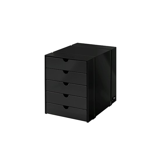 USM boîte Inos C4, 5 tiroirs, Noir graphite (QS K1)