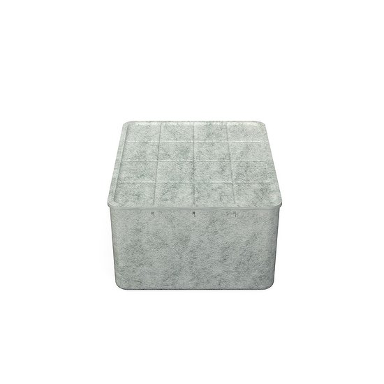 USM Set Inos Box alto, 500, con vassoio, Tessuto non tessuto, grigio chiaro (QS B4)